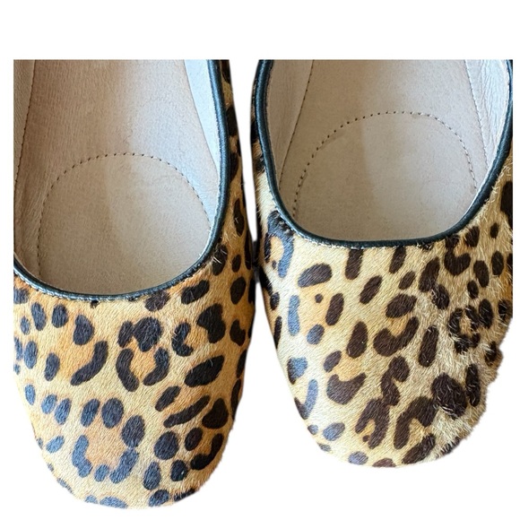 J. Jill Leopard Print Calf Hair Ballet Flats Tan & Black Slip-On Shoes - Picture 8 of 8